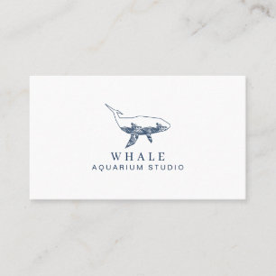 Carte De Visite Baleine de l'aquarium de surf de la marine