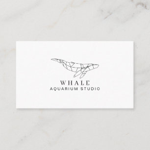 Carte De Visite Baleine de poisson d'aquarium en basse polyéthrie