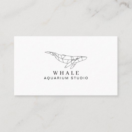 Carte De Visite Baleine de poisson d'aquarium en basse polyéthrie  (Devant)