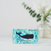 Carte De Visite baleine noire nageant (Debout devant)