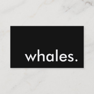 Carte De Visite baleines.