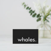 Carte De Visite baleines. (Debout devant)