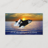 Carte De Visite Baleines au coucher du soleil (Dos)
