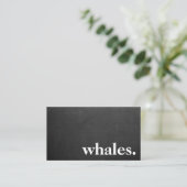 Carte De Visite Baleines de Chalkboard modernes (Debout devant)