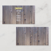 Carte De Visite Balisage en bois Patiné (Devant / Derrière)