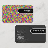 Carte De Visite Balise Arête arrondie - Abstrait 080716(7) (Devant / Derrière)