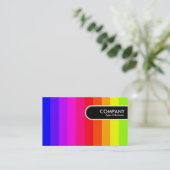 Carte De Visite Balise Arête arrondie - Barres de couleurs (Debout devant)