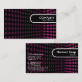 Carte De Visite Balise Arête Arrondie - Coin Tone - Rose Chaud (Devant / Derrière)