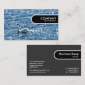 Carte De Visite Balise Arête Arrondie - Cygne (Devant / Derrière)