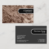 Carte De Visite Balise Arête Arrondie - Feuilles Sepia (Devant / Derrière)