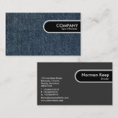 Carte De Visite Balise Arête Arrondie - Jeans Bleus Vieux (Devant / Derrière)