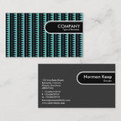 Carte De Visite Balise Arête Arrondie - Motif Aztèque - Bleu #66cc (Devant / Derrière)