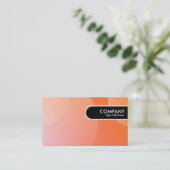 Carte De Visite Balise Arête Arrondie - Nuage de bulle orange (Debout devant)