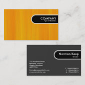 Carte De Visite Balise Arête Arrondie - Orange Peint (Devant / Derrière)