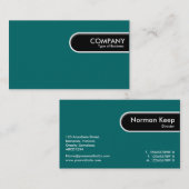 Carte De Visite Balise Arête arrondie - Turquoise (Devant / Derrière)