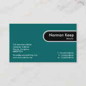 Carte De Visite Balise Arête arrondie - Turquoise (Dos)