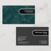 Carte De Visite Balise Arête arrondie - Turquoise brossé (Devant / Derrière)