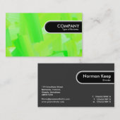 Carte De Visite Balise Arête arrondie - Vert peint (Devant / Derrière)