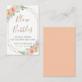 Carte De Visite Balise de baguette de bulle de fleurs d'aquarelle (Devant / Derrière)