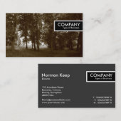 Carte De Visite Balise de bord - Bois (sépia tonique) (Devant / Derrière)