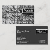 Carte De Visite Balise de bord - échafaudage (Devant / Derrière)