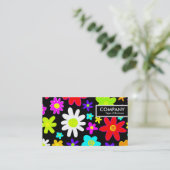 Carte De Visite Balise de bord - Fleurs de dessin (Debout devant)