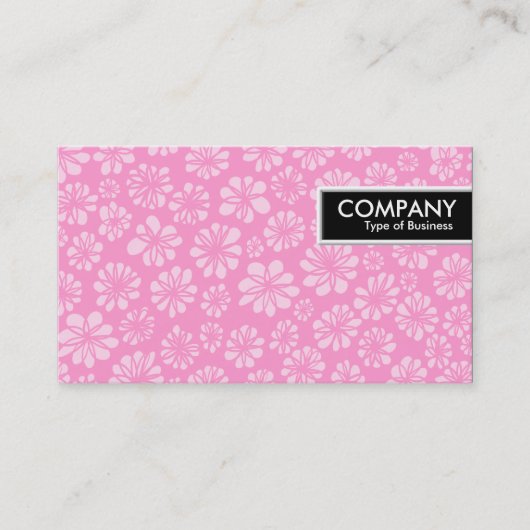 Carte De Visite Balise de bord - Floral rose (Devant)