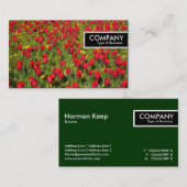 Carte De Visite Balise de bord - Lit de tulipes (Devant / Derrière)