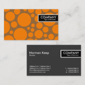 Carte De Visite Balise de bord - Pot - Orange sur Brown (Devant / Derrière)