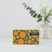 Carte De Visite Balise de bord - Pot - Orange sur Turquoise (Debout devant)