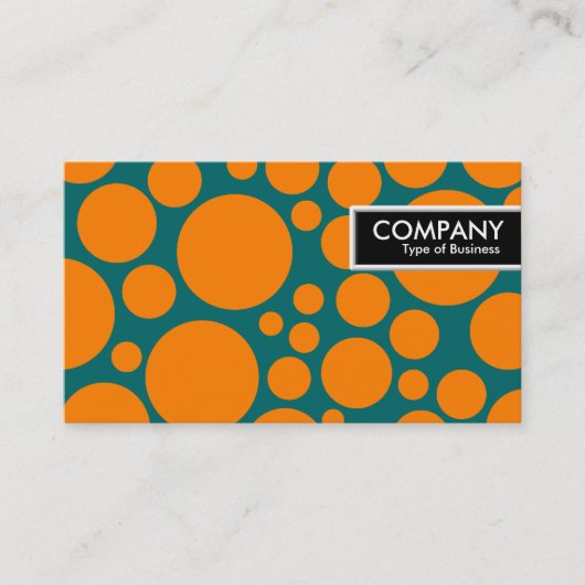 Carte De Visite Balise de bord - Pot - Orange sur Turquoise (Devant)