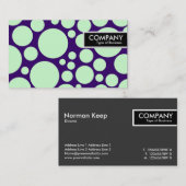 Carte De Visite Balise de bord - Pot - Vert pâle sur Violet foncé (Devant / Derrière)