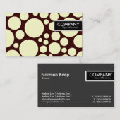 Carte De Visite Balise de bord - Spotty - Crème sur Dark Brown (Devant / Derrière)