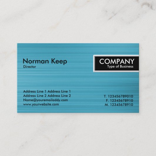 Carte De Visite Balise de bord - Texture bleue claire brossée (Devant)