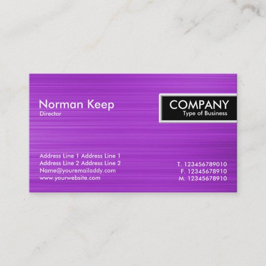 Carte De Visite Balise de bord - Texture violette brossée (Devant)