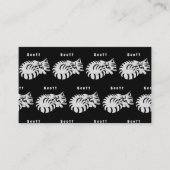 Carte De Visite Balise de nom du tigre blanc adorable Kitten Sleep (Devant)