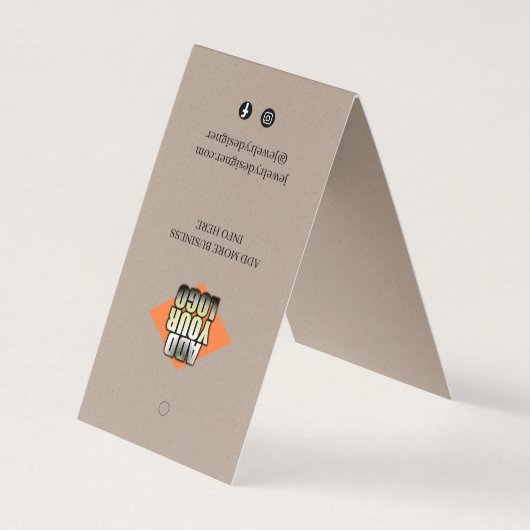 Carte De Visite Balise de prix d'affichage du collier de bracelet  (Devant)