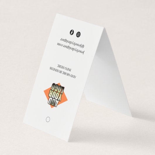 Carte De Visite Balise de prix d'affichage du collier de bracelet  (Devant)