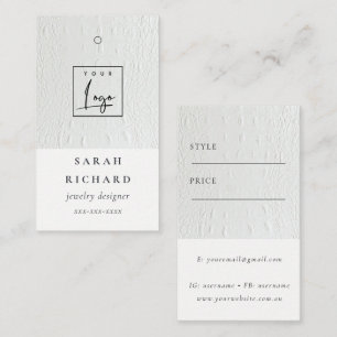 Carte De Visite Balise de prix en cuir simple et minimal
