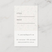 Carte De Visite Balise de prix minima simple en céramique (Dos)