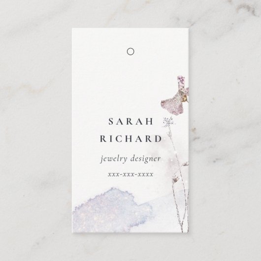 Carte De Visite Balise de prix simple minimal pour parties scintil (Devant)