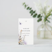 Carte De Visite Balise de prix simple pour le fleur sauvage Lilac  (Debout devant)