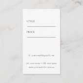 Carte De Visite Balise de prix simple pour le fleur sauvage Lilac  (Dos)