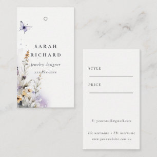 Carte De Visite Balise de prix simple pour le fleur sauvage Lilac 