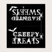 Carte De Visite Balise de sac d'araignées pour halloween ou pour t (Extérieur déplié)