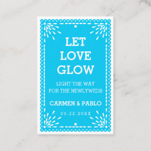 Carte De Visite Balise d'envoi de Mariage mexicain coloré Papel Pi