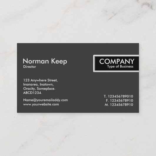 Carte De Visite Balise Edge - Long Spring B&W (Dos)