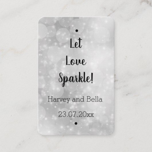 Carte De Visite Balise Editable Let Love Sparkle Sparkler (Devant)