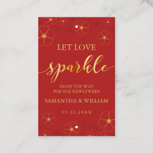 Carte De Visite Balise Mariage Sparkler Cherry Blossoms  Couleur p