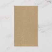 Carte De Visite Balise Prix de l'impression papier Kraft Brown sim (Dos)